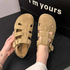 Women's Strappy Sandals with Buckle Closure and Cushioned Footbed