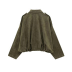 Women's Oversized Western Jacket – Fringe Detail Vintage Jacket