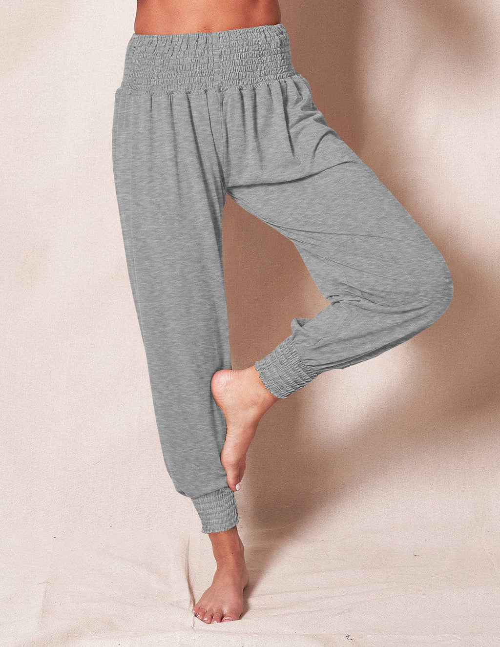 Women's Elastic Waist Jogger Pants – Relaxed Ankle Cuff Leisure Trousers