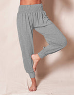 Women's Elastic Waist Jogger Pants – Relaxed Ankle Cuff Leisure Trousers