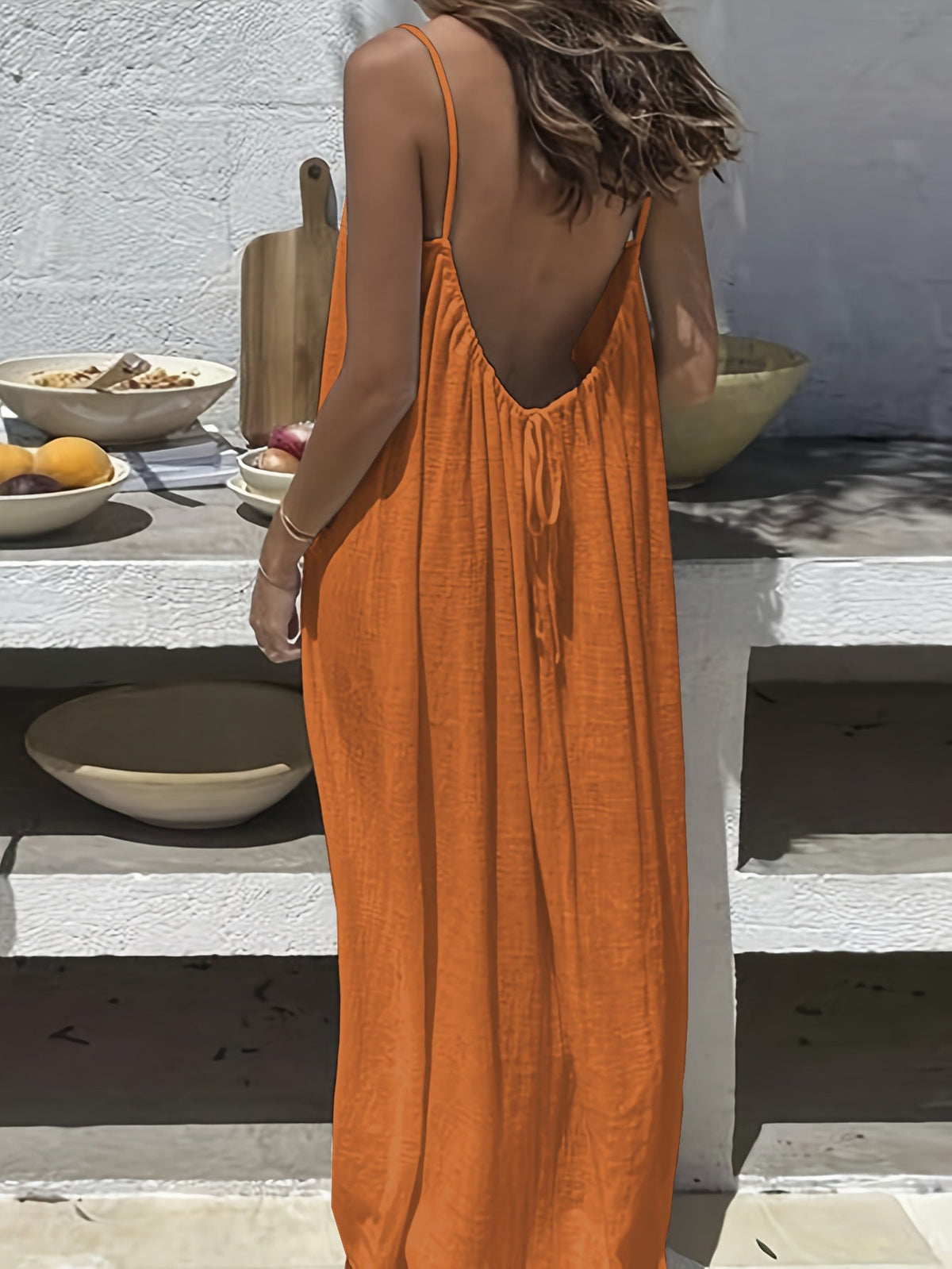 Women's Spaghetti Strap Dress – Flowy Sleeveless Summer Dress