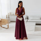 Women's Wrap Maxi Dress – Bridesmaid Wedding Guest Occasion Dress