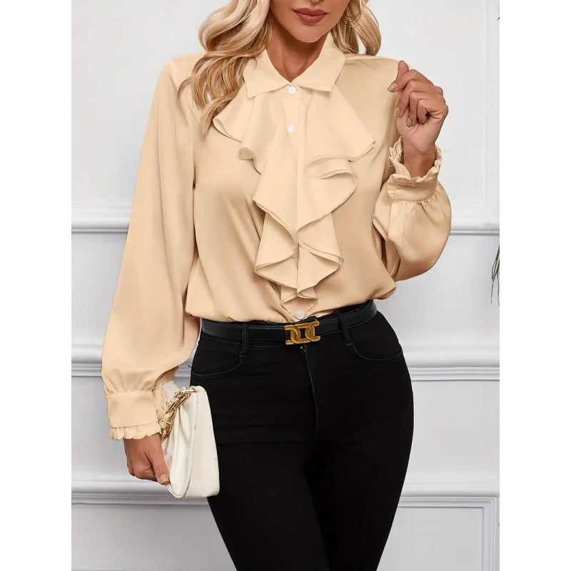 Women's Dressy Ruffle Blouse – Elegant Sleeve Blouse