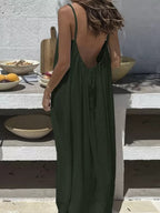 Women's Spaghetti Strap Dress – Flowy Sleeveless Summer Dress