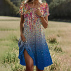Women's Summer Midi Dress – Flowy Relaxed Fit Dress