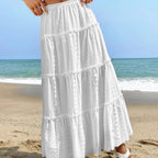Women's Ruffle Maxi Skirt – Flowing Summer Skirt – Cressida