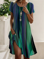 Women's Summer Midi Dress – Flowy Relaxed Fit Dress