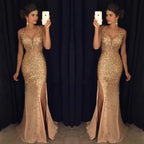 Women's Sleeveless Formal Dress – V-Neck Evening Dress