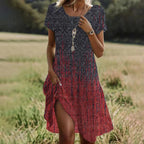 Women's Summer Midi Dress – Flowy Relaxed Fit Dress