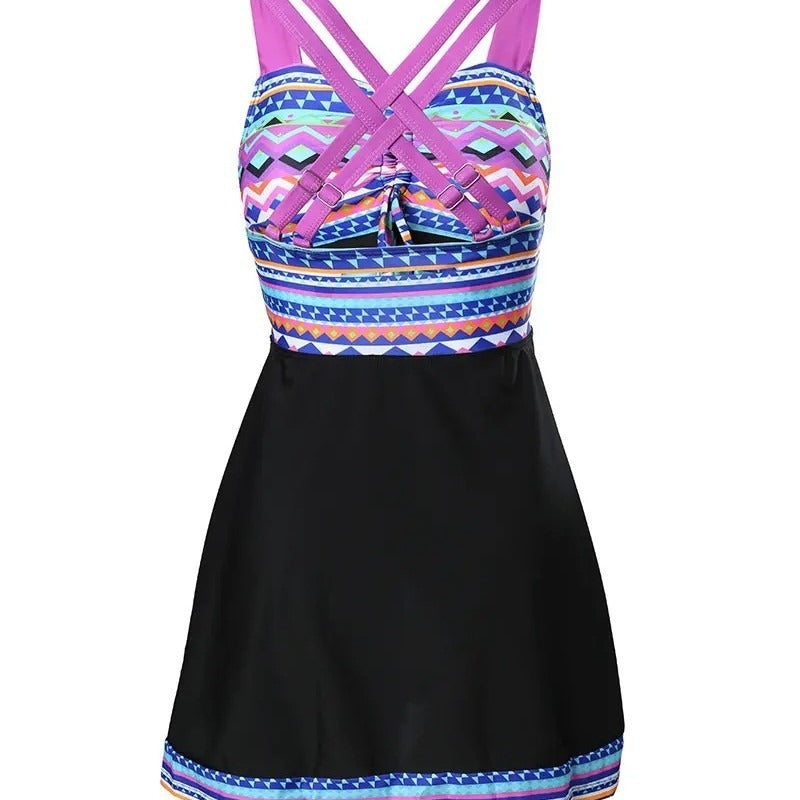 Women's Printed One-Piece Swimsuit – Patterned Swimwear – Gladys