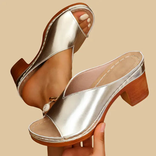 Women's Chunky Platform Sandals – Orthopedic Heel Sandals