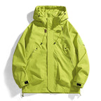 Women's Hooded Outdoor Jacket – Adjustable Lightweight Zip-Up Jacket