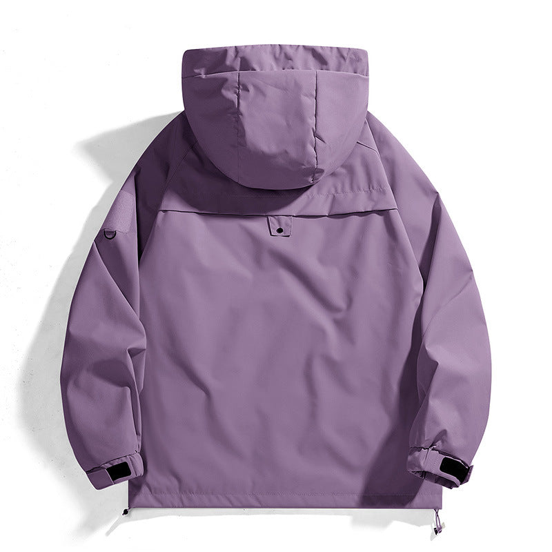 Women's Hooded Outdoor Jacket – Adjustable Lightweight Zip-Up Jacket