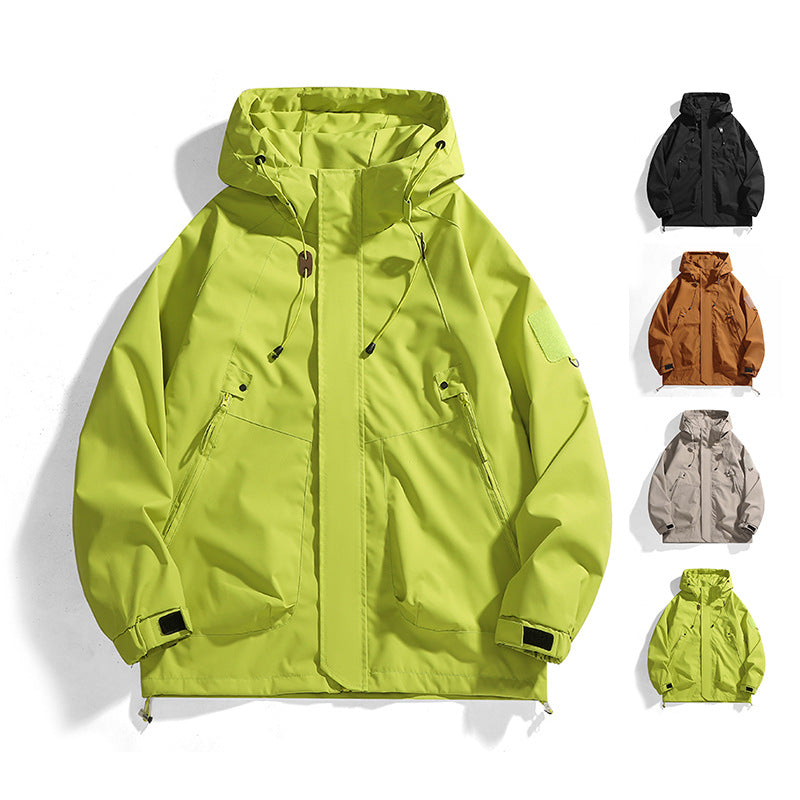 Women's Hooded Outdoor Jacket – Adjustable Lightweight Zip-Up Jacket
