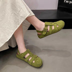 Women's Strappy Sandals with Buckle Closure and Cushioned Footbed