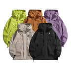 Women's Hooded Outdoor Jacket – Adjustable Lightweight Zip-Up Jacket