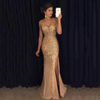 Women's Sleeveless Formal Dress – V-Neck Evening Dress