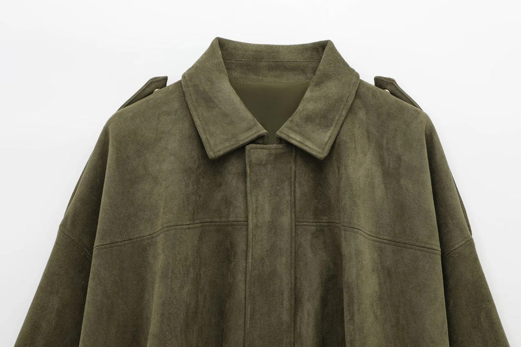 Women's Oversized Western Jacket – Fringe Detail Vintage Jacket