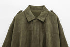 Women's Oversized Western Jacket – Fringe Detail Vintage Jacket
