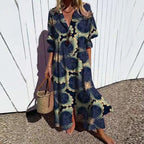 Women's Floral Maxi Dress – Relaxed Flowy Summer Dress