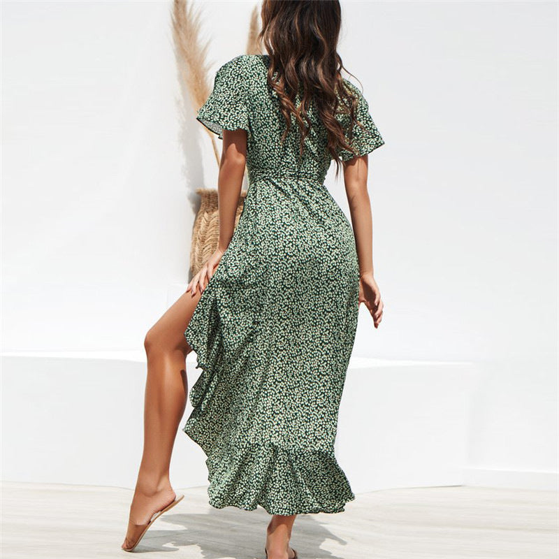 Women's Belted Wrap Maxi Dress – Occasion Maxi Dress