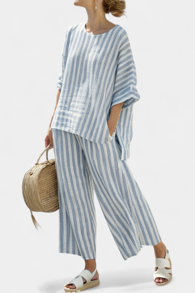 Tinsley | Striped Wide Leg Matching Set
