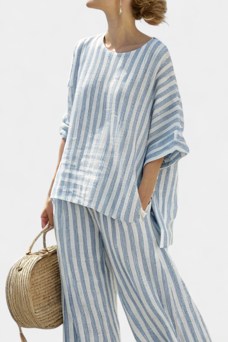 Tinsley | Striped Wide Leg Matching Set