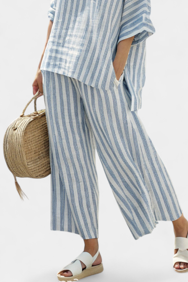 Tinsley | Striped Wide Leg Matching Set