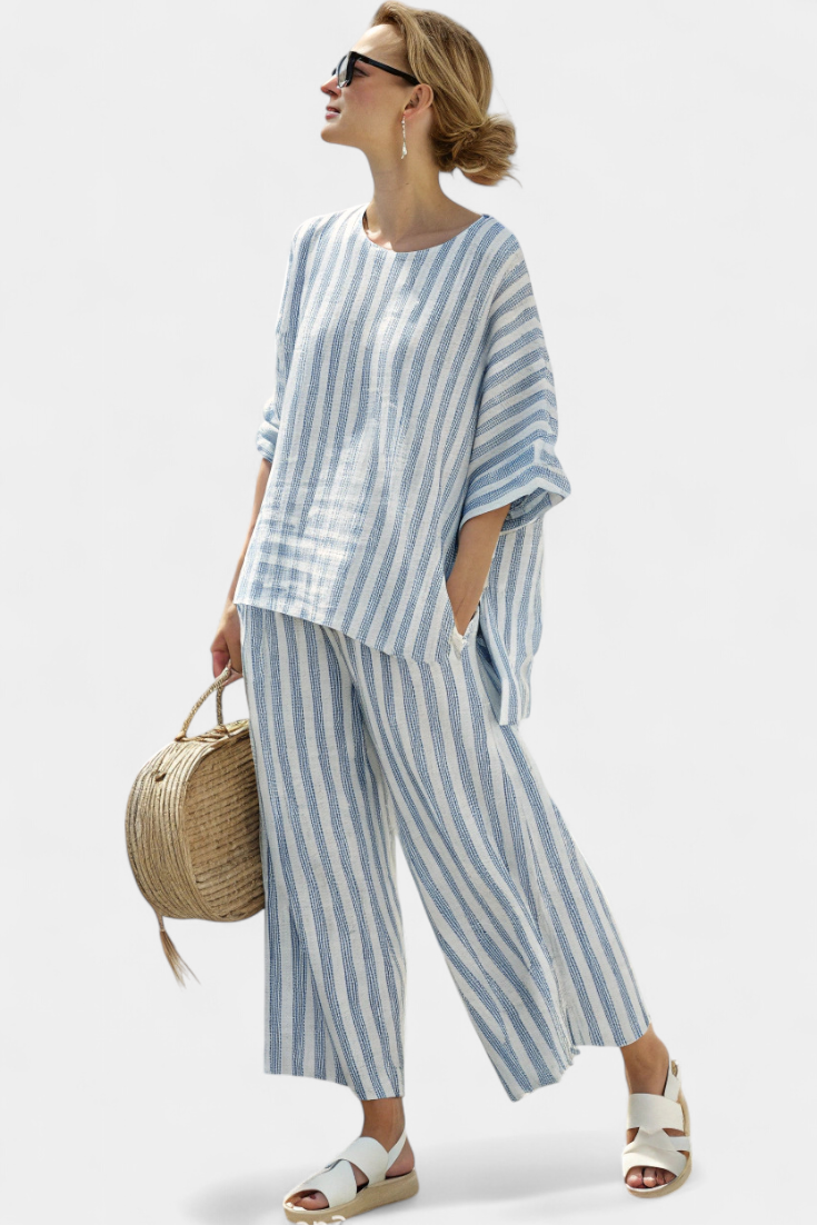 Tinsley | Striped Wide Leg Matching Set