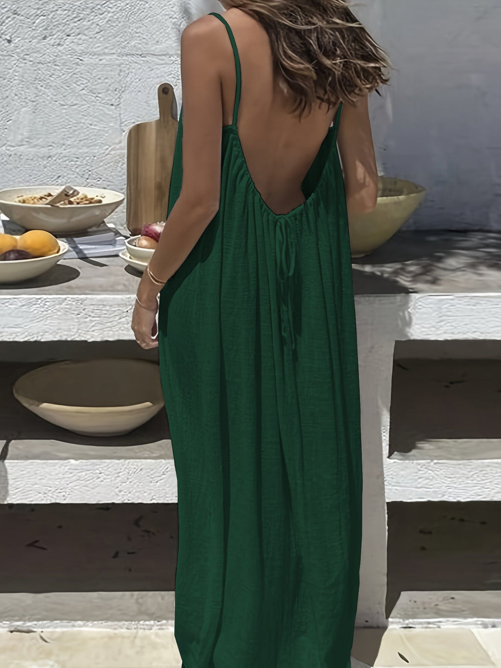 Women's Spaghetti Strap Dress – Flowy Sleeveless Summer Dress