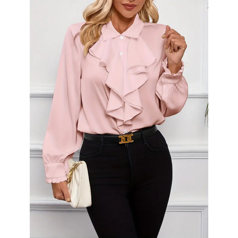 Women's Dressy Ruffle Blouse – Elegant Sleeve Blouse