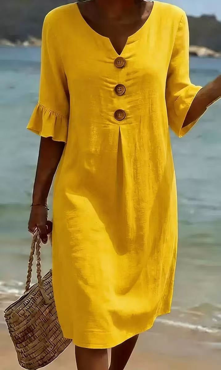 Women's Relaxed Fit Dress – Flowy Everyday Day Dress