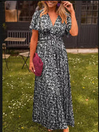Women's Floral Day Dress – Flowy Relaxed Summer Dress