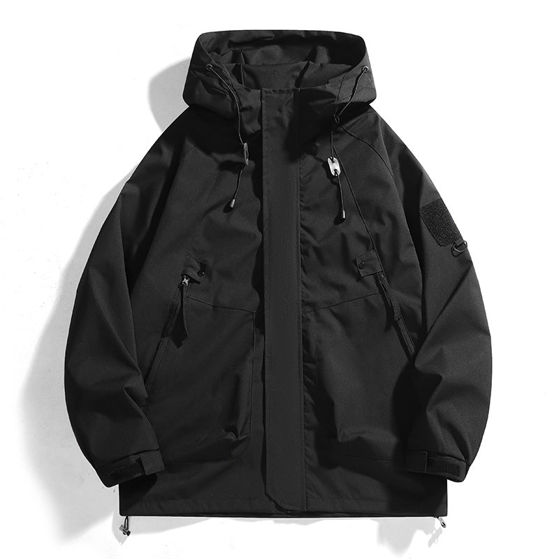 Women's Hooded Outdoor Jacket – Adjustable Lightweight Zip-Up Jacket
