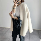 Women's Button Front Duster Cardigan – Mid-Length Knit Layer