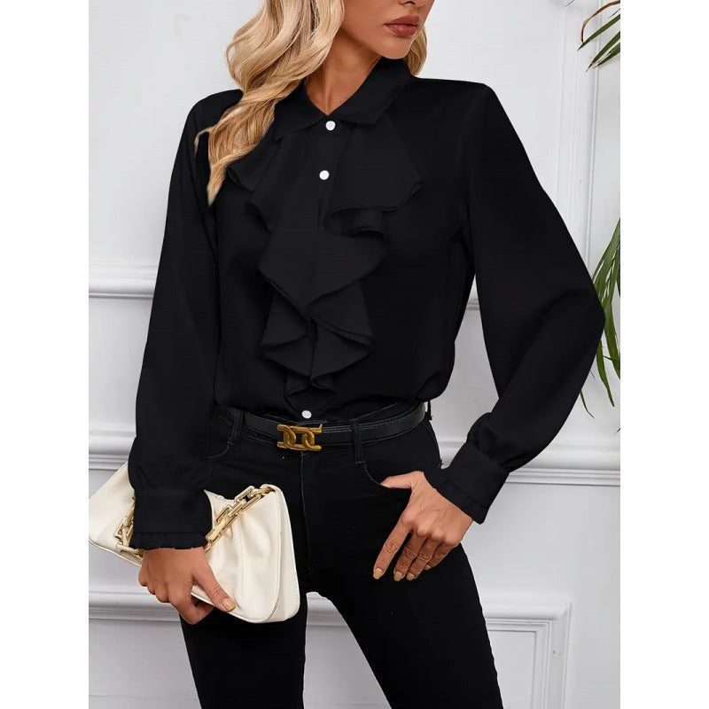 Women's Dressy Ruffle Blouse – Elegant Sleeve Blouse