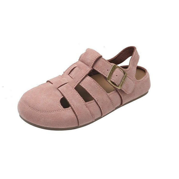 Women's Strappy Sandals with Buckle Closure and Cushioned Footbed