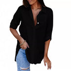Women's Casual Shirt with Button Front and Utility Pocket