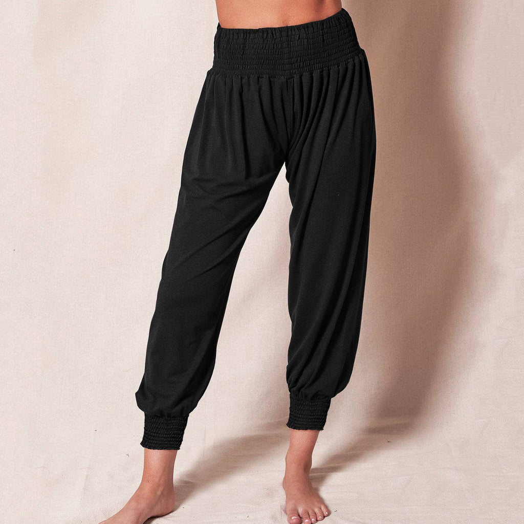 Women's Elastic Waist Jogger Pants – Relaxed Ankle Cuff Leisure Trousers