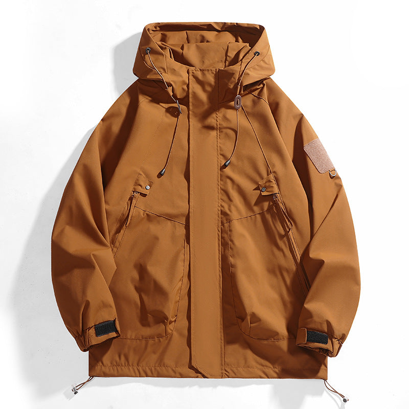 Women's Hooded Outdoor Jacket – Adjustable Lightweight Zip-Up Jacket