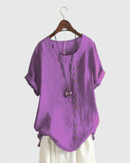 Women's Summer Blouse – Button Front Casual Blouse – Nadine