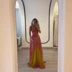 Women's Gradient Maxi Dress – Strappy Flowing Formal Evening Dress