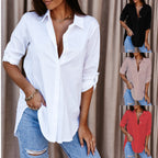 Women's Casual Shirt with Button Front and Utility Pocket