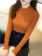Women's Turtleneck Sweater – Classic Roll Neck Winter Sweater