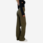 Women's Tailored Wide Leg Trousers – High Waist Slim Fit Dress Pants
