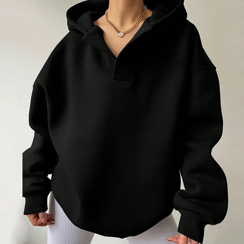 Women's Oversized Pullover Hoodie – Relaxed Hooded Sweatshirt