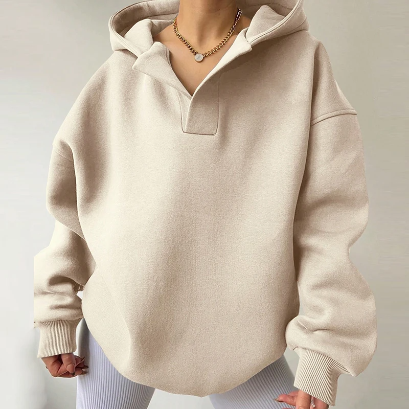 Women's Oversized Pullover Hoodie – Relaxed Hooded Sweatshirt