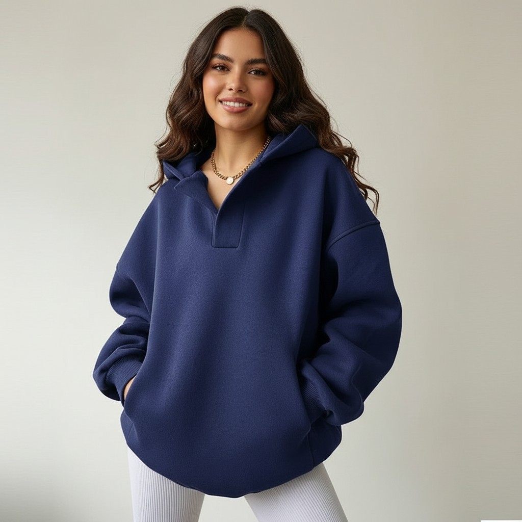 Women's Oversized Pullover Hoodie – Relaxed Hooded Sweatshirt