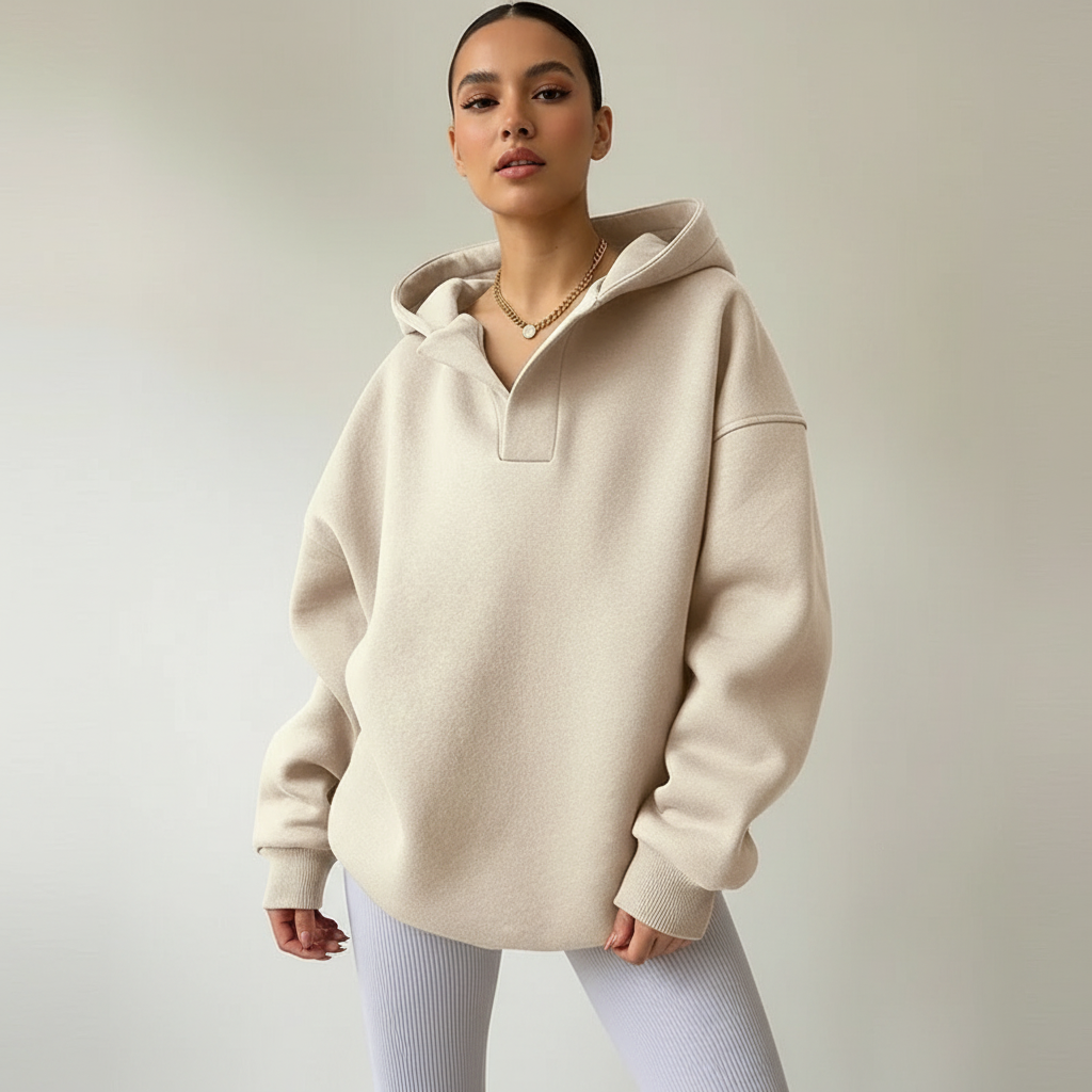 Women's Oversized Pullover Hoodie – Relaxed Hooded Sweatshirt