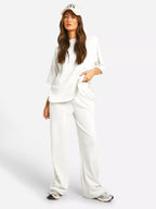 Women's Relaxed Lounge Set – Oversized Wide Leg Set